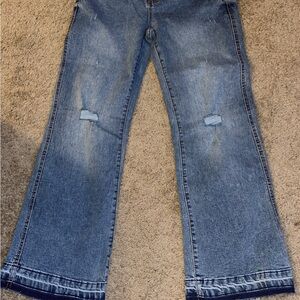 Crop Flared Denim Jeans